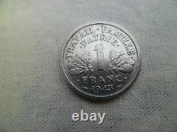 Coin Of 1 Franc 1943 State French Weight Fort 1,60 Grs Alu Tres Rare