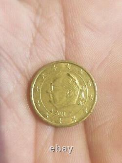 Coin Of 10 Cent Euro 2011belgique'' Very Rare Coin Fauté