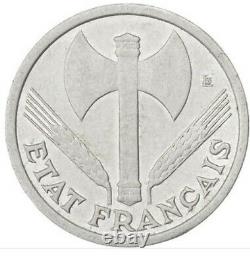 Coins French State Bazor 1 Franc 1942, Low Weight, Very Rare