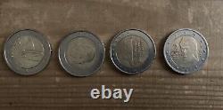 Coins Of 2 Euros Very Rare For Collection, 4 Coins Very Rare