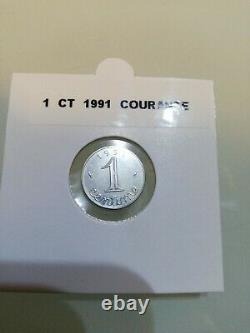 Coins The 3 Very Rare 1 Centime 1991 Epi