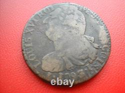 Constitution Louis XVI Very Rare 2 Sols of Bronze 1793/2 Year 5/4 Clermont-Ferrand