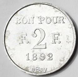 Cooperative Company Of Suez Canal Very Rare 2 Francs 1892