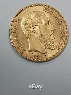 Currency, Belgium, Leopold Ii, 20 Francs, Frank 20, 1870 Sup, However Rare