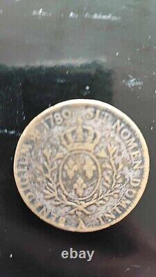 Currency Coin Fake of hybrid time Louis XV and Louis XVI 1780 very rare