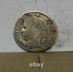 Currency Silver France 50 Cents 1873 K Ceres Very Rare State B