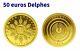 Currency Gold, Face Value 50, Very Rare, Oracle Of Delphi