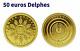 Currency Gold, Face Value 50, Very Rare, Oracle Of Delphi