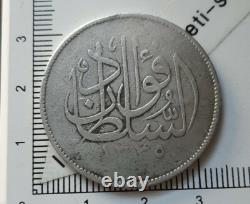 D08205 very rare 10 piastres 1920 Egypt silver coin Sultan Fuad