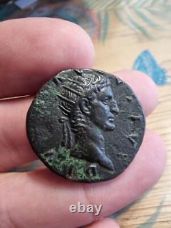 Dupondius of Augustus, Restoration of Nerva, Very Rare and Superb