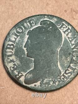 Dupré 5 Centimes Error Coin CNIQ Year 8/5 BB/A VERY RARE