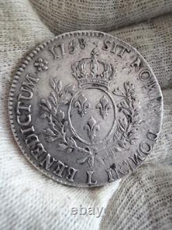 Ecu with Headband 1758 L Bayonne Louis XV Very Rare R4