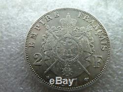 Extraordinary 2 Silver Francs Napoleon 3 1867 A Very Rare Quality