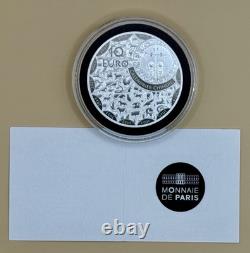 FRANCE 10 Euros Very Rare 2018 Chinese Calendar Year of the Dog BE Proof