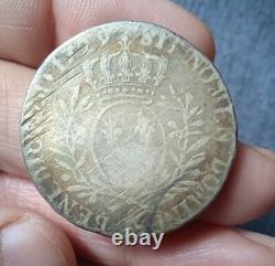 FRANCE. Collection. Royal currency, Louis XV. Very Rare 1/2 Ecu 1729 R. R3