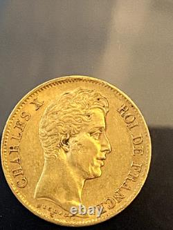 Faulty 40 Francs Charles X 1830 A very beautiful example Rare