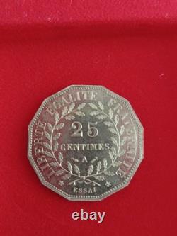 Franc Test Piece 25 CTS DUPRÉ 1881 A VERY RARE R1 12 SIDES