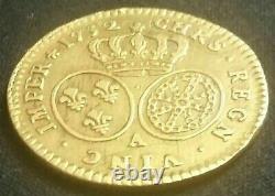 France 1/2 Half Gold Louis Of Louis XV 1732 A Paris Very Rare /gold