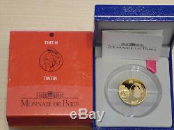 France 10 Euro Or 2007 Be Tintin Cap (985 Ex. Only) Very Rare Gold Pp