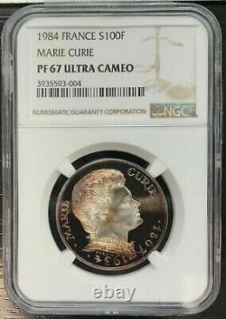 France 100 Francs Be Marie Curie Ngc Pf67 Ultra Cameo Tres Rare