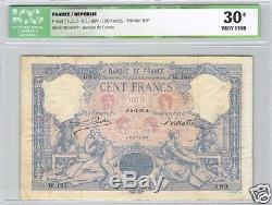 France 100 Francs Blue And Pink 5-1-1889 Alphabet 193 W. Very Rare