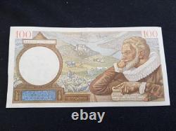 France 100 Francs Sully Banknote, 24 August 1939, About Uncirculated, Catalog Value 300, Very Rare