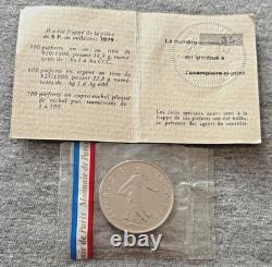 France. 5 Fr 1979 Piedfort. Very Rare. Mintage 300 Pieces