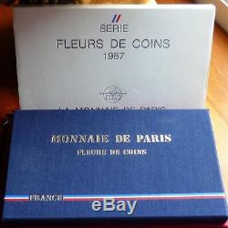France Gift Coins Flowers 1987 Very Rare! Very Nice Copy
