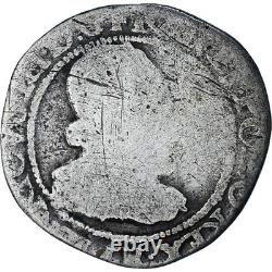 France, Henri III, 1/4 Franc with clipped edge, 1577, Rouen, Very rare, B+, Silver