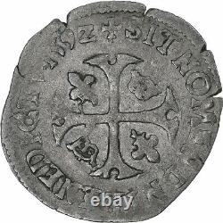 France, Henri IV, Douzain with two H, 1592, Maringues, Very rare, Very Fine +, Billon