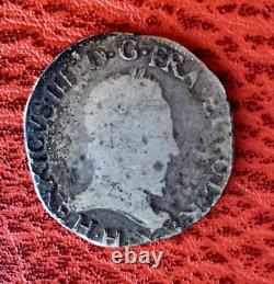 France Henry III Very Rare Teston 1576 H La Rochelle R2
