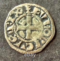 France Louis IX (Saint Louis) 1226-70 Very Rare Tournois Obol s. D