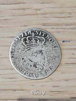France Louis XV 1/10 Ecu 1716 Very Rare With Variety Three Crowns, silver