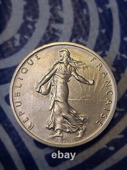 France Piedfort 1 Franc Sower 1990 Very Rare Uncirculated