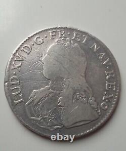 France. Royal Mint, Louis Xv. Very Rare Ecu 1732 Aa Metz. Money. R3