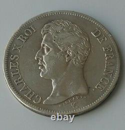 France Royal Mint Rare Shield Of 5 Francs. 1825 A. V Upside