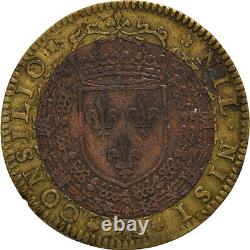 France, Token, Royal, Henry IV, King's Council, 1596, Very rare, TTB+