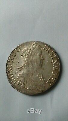 France. Very Rare And Beautiful Crown In The Long Wick Louis XIV 1653 L Silver