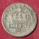 France Very Rare Variant 50 Centimes 1868 Bb Napoleon Iii Silver