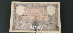 French 100 Francs banknote, pink, year 1906, very rare