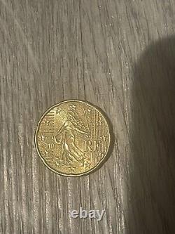 French 20 centimes coin 2010 very rare-SPL