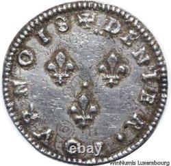 G2686 Very Rare Denier Tournois to Marry Charles IX 1560-1574 Silver