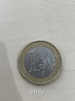 German 1 euro coin from 2002 minting D very rare and highly sought-after eagle