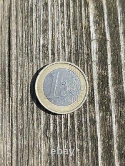 German 1 euro coin from 2002 with a very rare Federal Eagle design