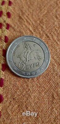 Greece 2002 Piece 2 Euros Very Rare. Struck In Finland With The Mention S
