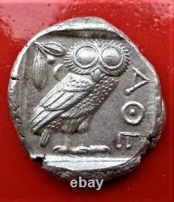 Greek Grece Tetradrachme Athens Athena Attica Owl-very Rare In The State! Spl