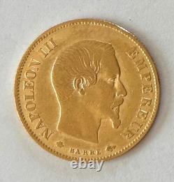 Half NAPOLEON III Or 10 Francs Coin 1860 BB. UNC very rare Coin collection