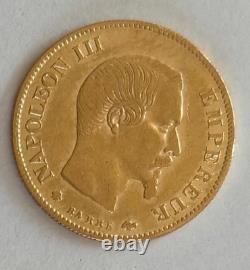 Half NAPOLEON III Or 10 Francs Coin 1860 BB. UNC very rare Coin collection
