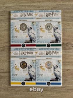 Harry Potter 10 in silver set of 4 crests including very rare Gryffindor / 2022