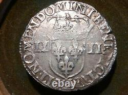 Henri IV 1/4 Ecu (silver) 1607 C (saint Lo) Qualite Extra! Very Rare